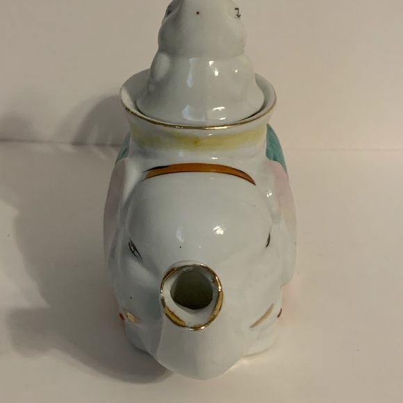 Vtg. Porcelain elephant tea pot signed china - Picture 10 of 11